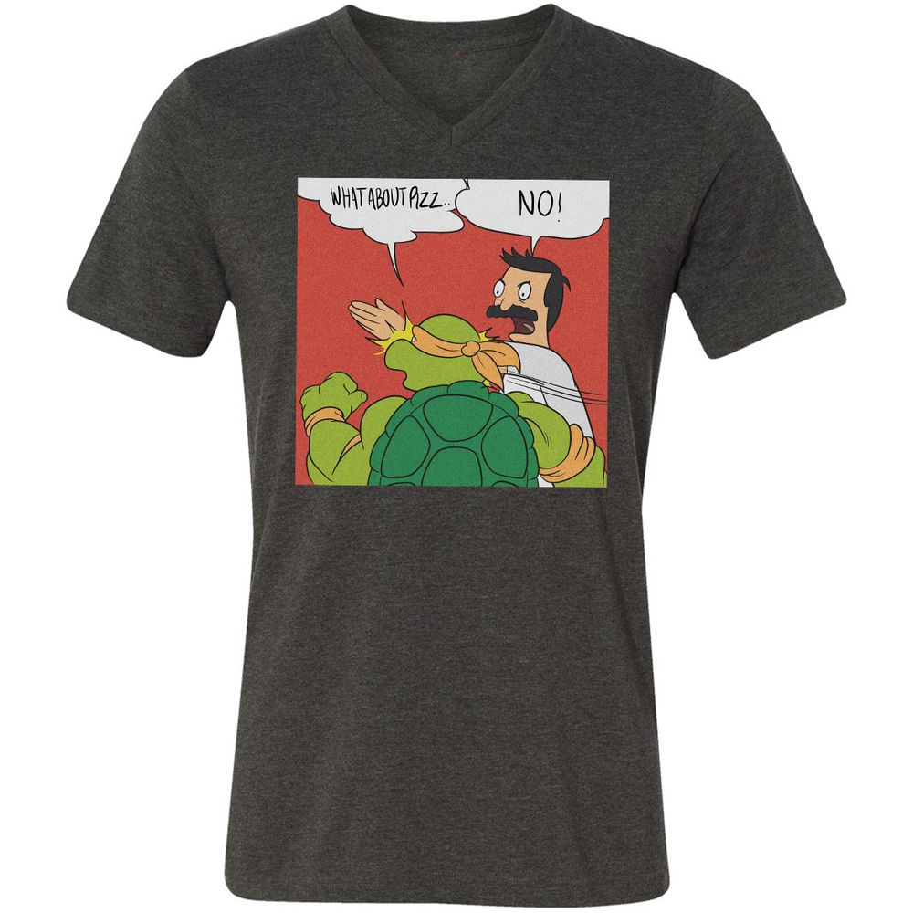 Unisex V-Neck T-Shirt - EDMT4NVF - Dark Grey Heather - 8