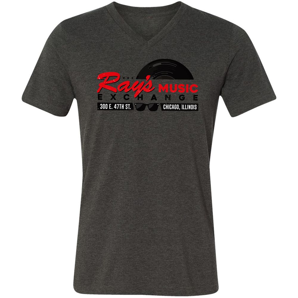 Unisex V-Neck T-Shirt - NX44KWYY - Dark Grey Heather - 8