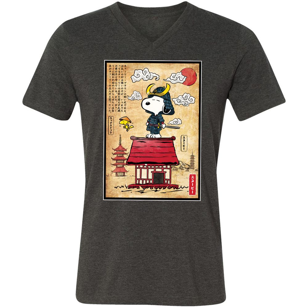 Unisex V-Neck T-Shirt - 49PCRJCS - Dark Grey Heather - 8