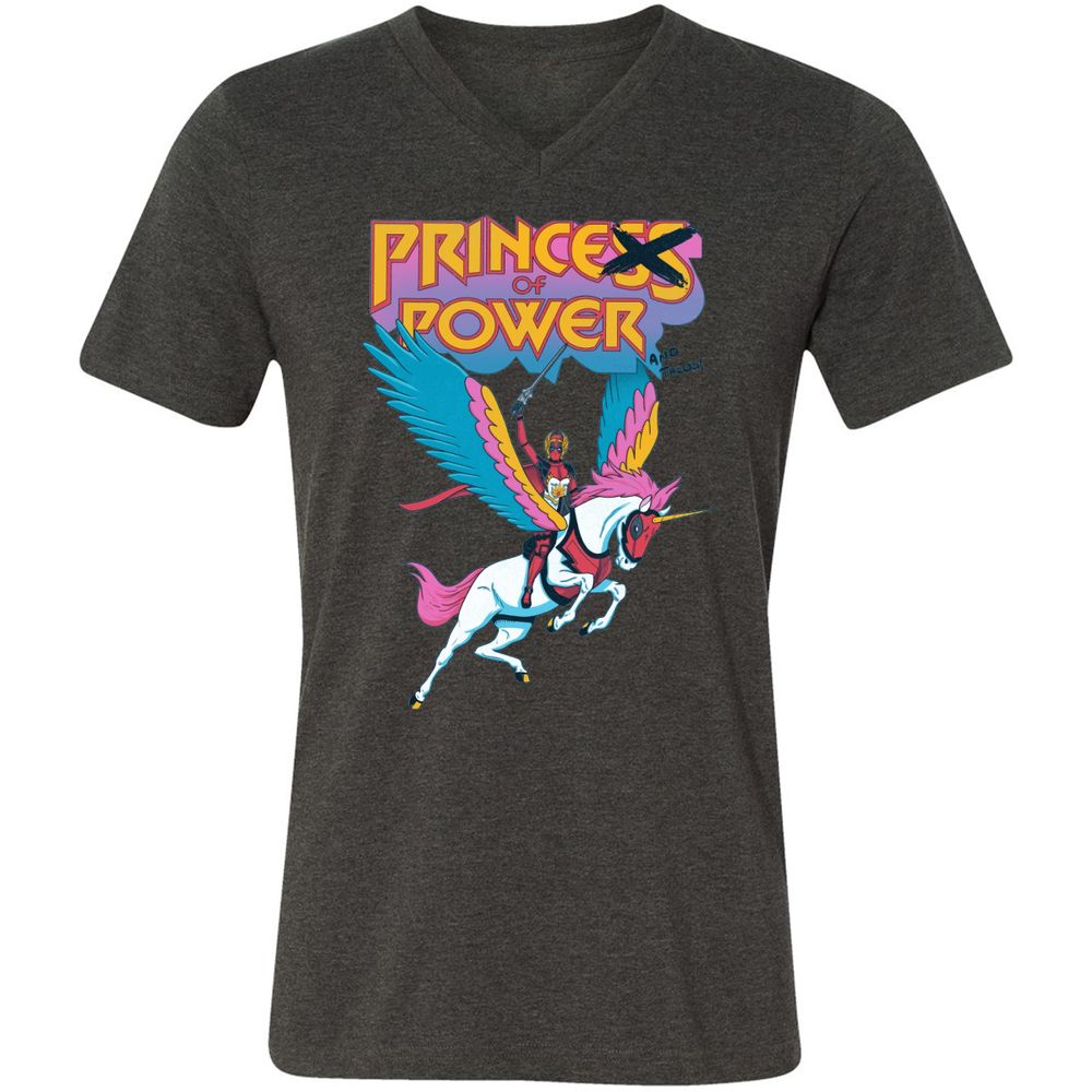 Unisex V-Neck T-Shirt - MZR7CYT8 - Dark Grey Heather - 8