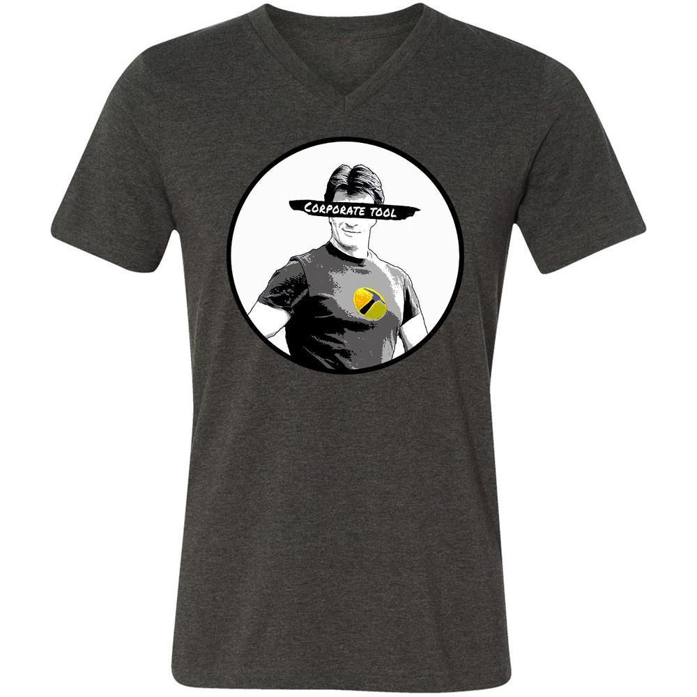 Unisex V-Neck T-Shirt - JAVDXXLA - Dark Grey Heather - 8