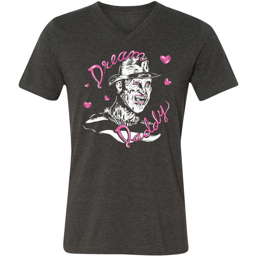 Unisex V-Neck T-Shirt - Z3T8UP42 - Dark Grey Heather - 8