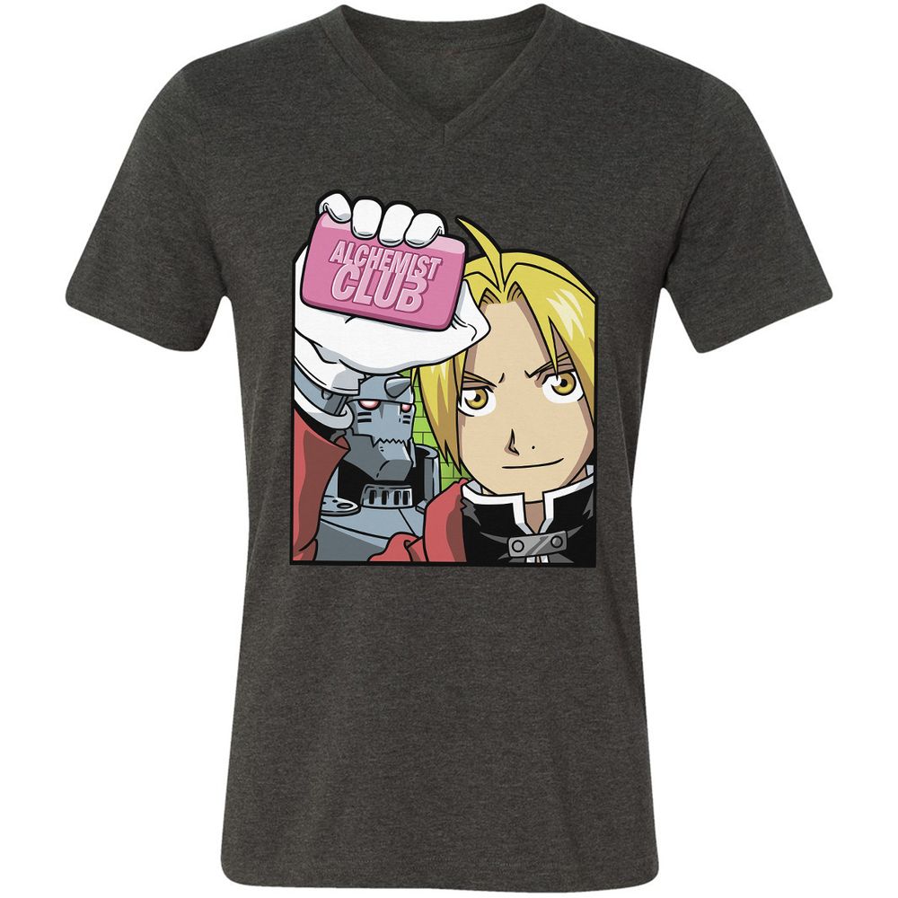 Unisex V-Neck T-Shirt - HPTSQ48R - Dark Grey Heather - 8