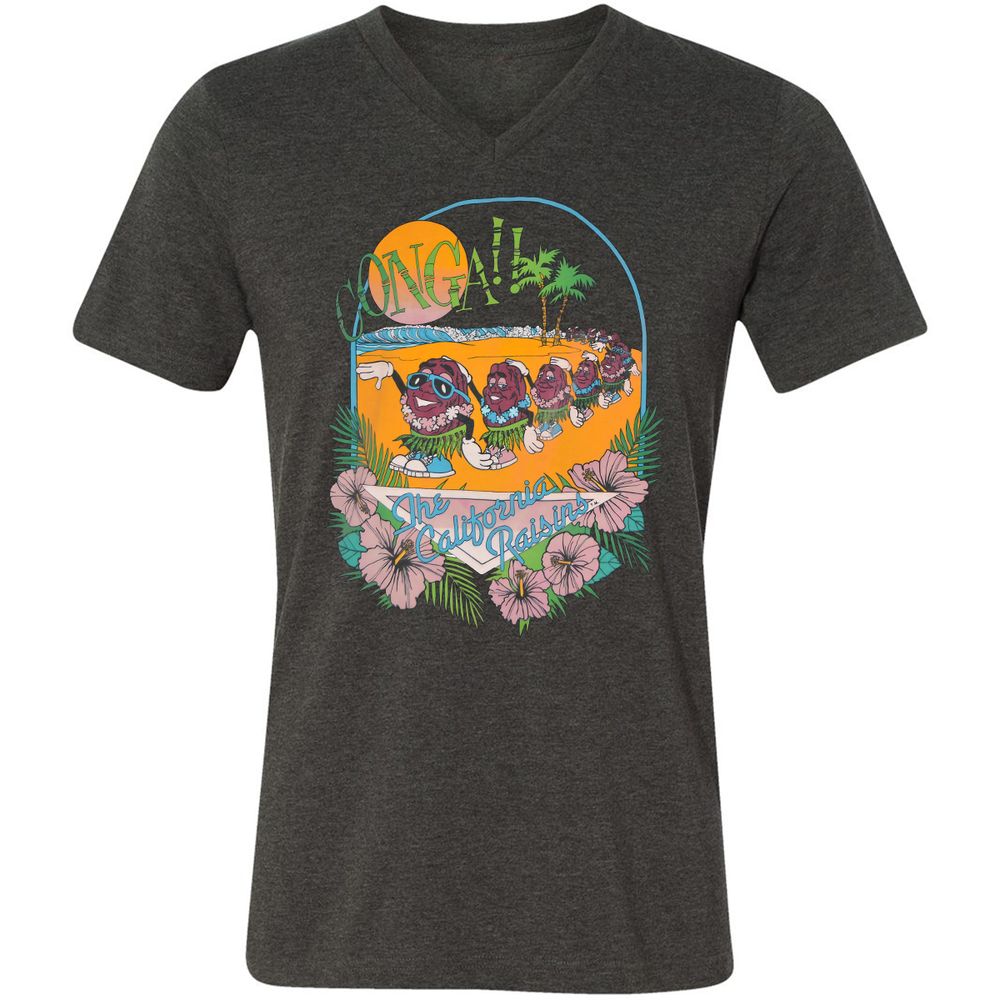 Unisex V-Neck T-Shirt - 8EHVT8N9 - Dark Grey Heather - 8