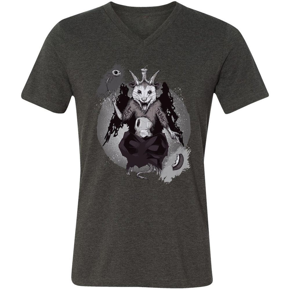 Unisex V-Neck T-Shirt - XSYJXMVR - Dark Grey Heather - 8