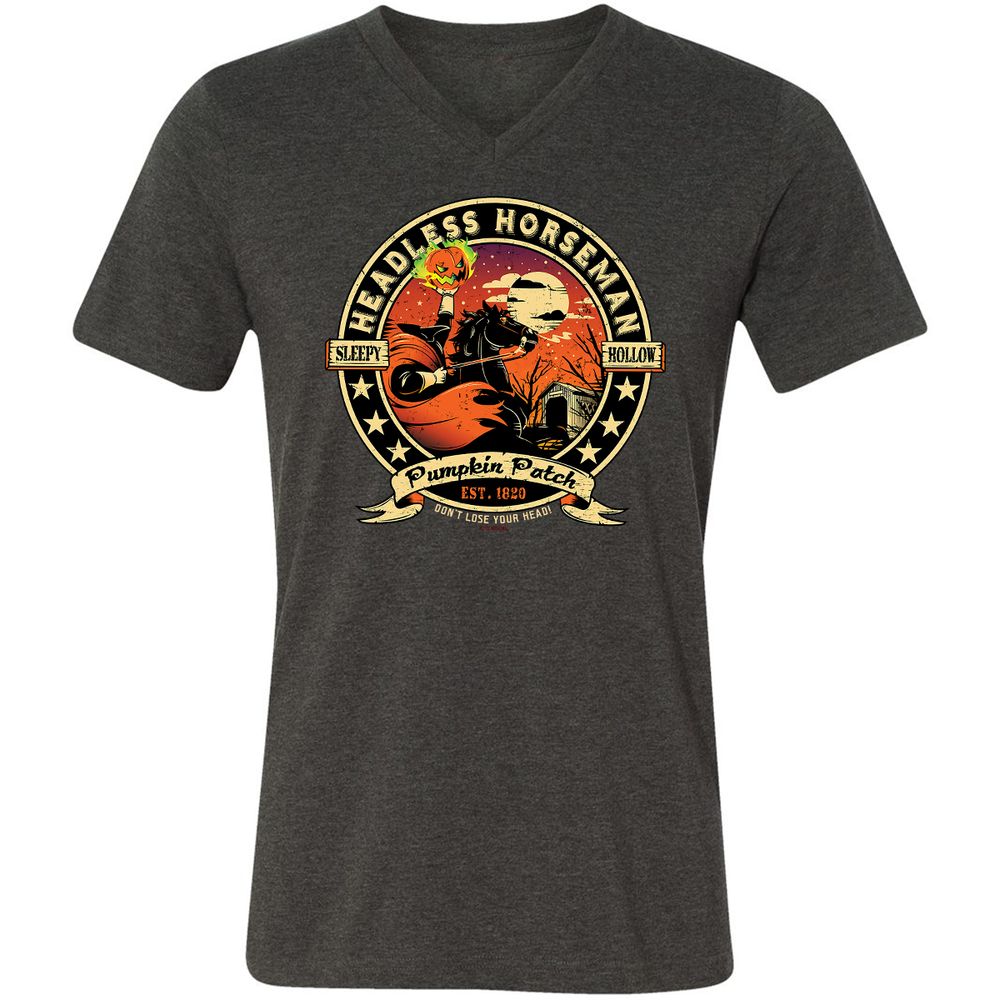 Unisex V-Neck T-Shirt - N5J1YUGM - Dark Grey Heather - 8