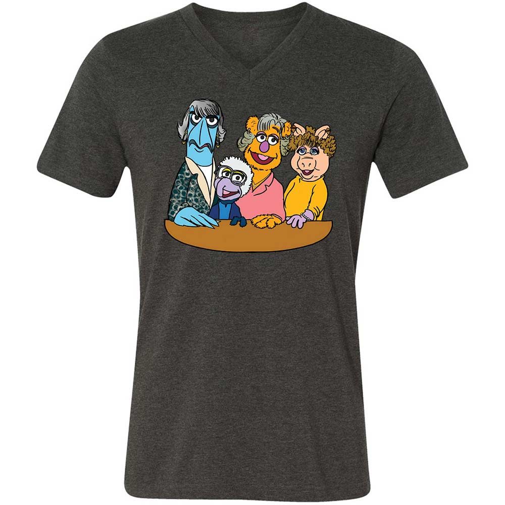 Unisex V-Neck T-Shirt - 8N91VZ57 - Dark Grey Heather - 8