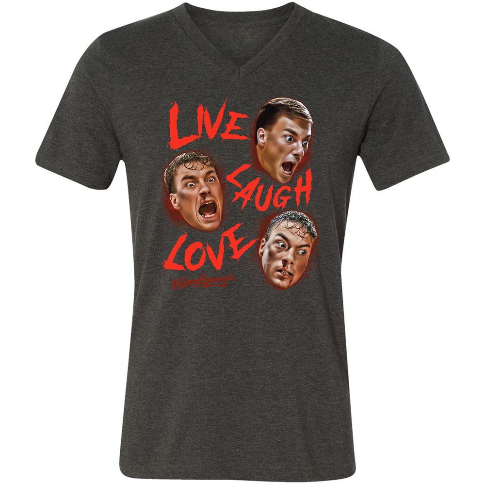 Unisex V-Neck T-Shirt - R1M4EHBV - Dark Grey Heather - 8