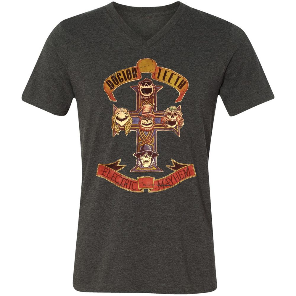 Unisex V-Neck T-Shirt - JWT9K94P - Dark Grey Heather - 8
