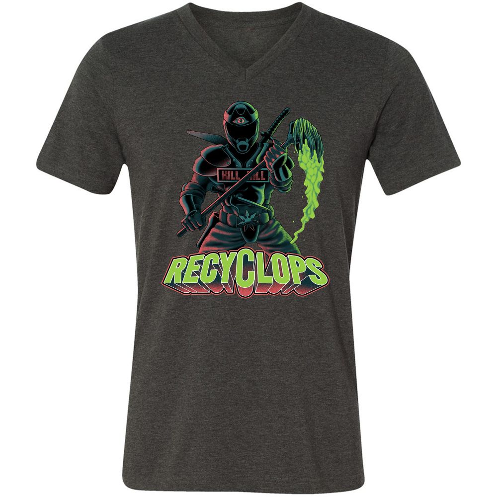 Unisex V-Neck T-Shirt - C4V321YL - Dark Grey Heather - 8