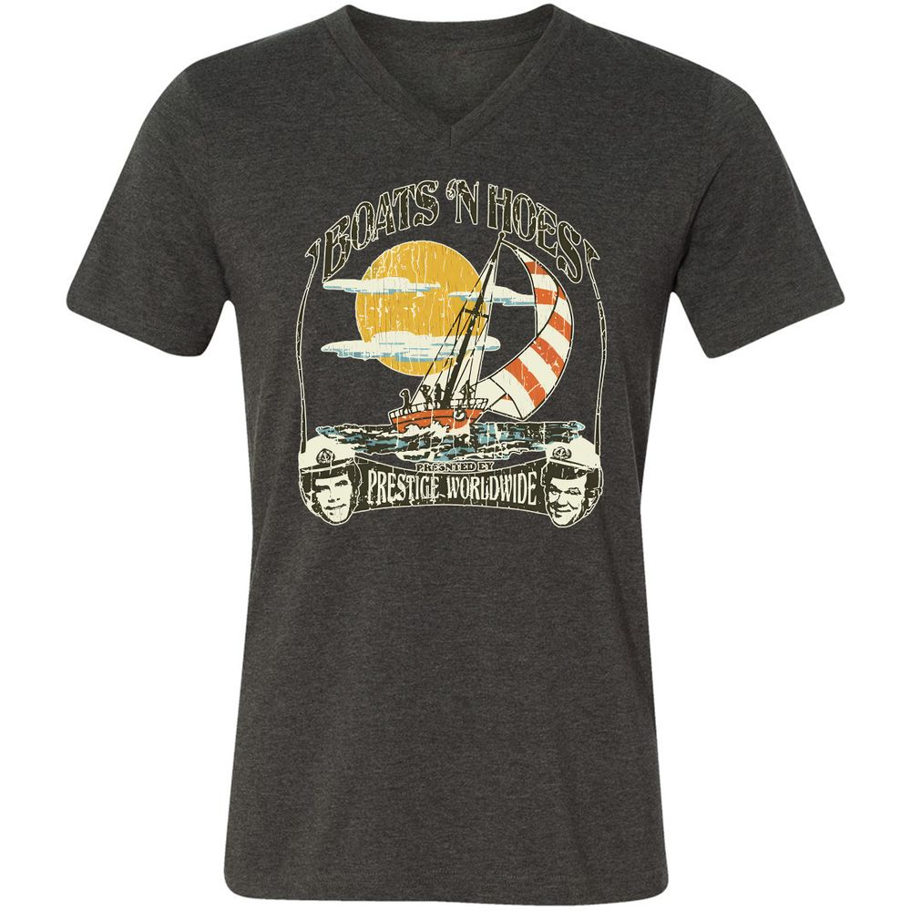 Unisex V-Neck T-Shirt - RFUMPZU4 - Dark Grey Heather - 8