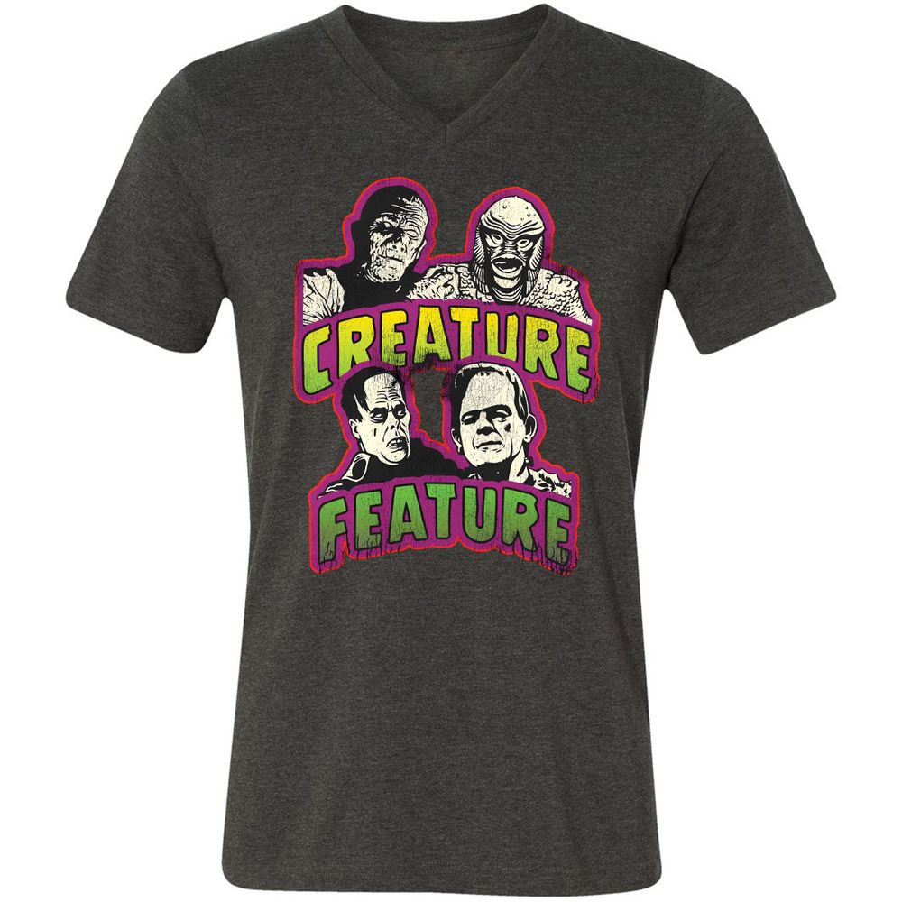 Unisex V-Neck T-Shirt - E3QD1JTW - Dark Grey Heather - 8