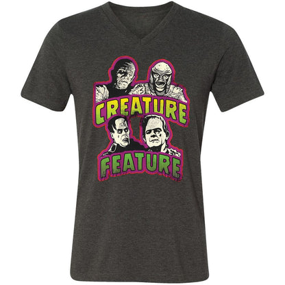 Unisex V-Neck T-Shirt - E3QD1JTW - Dark Grey Heather - 8