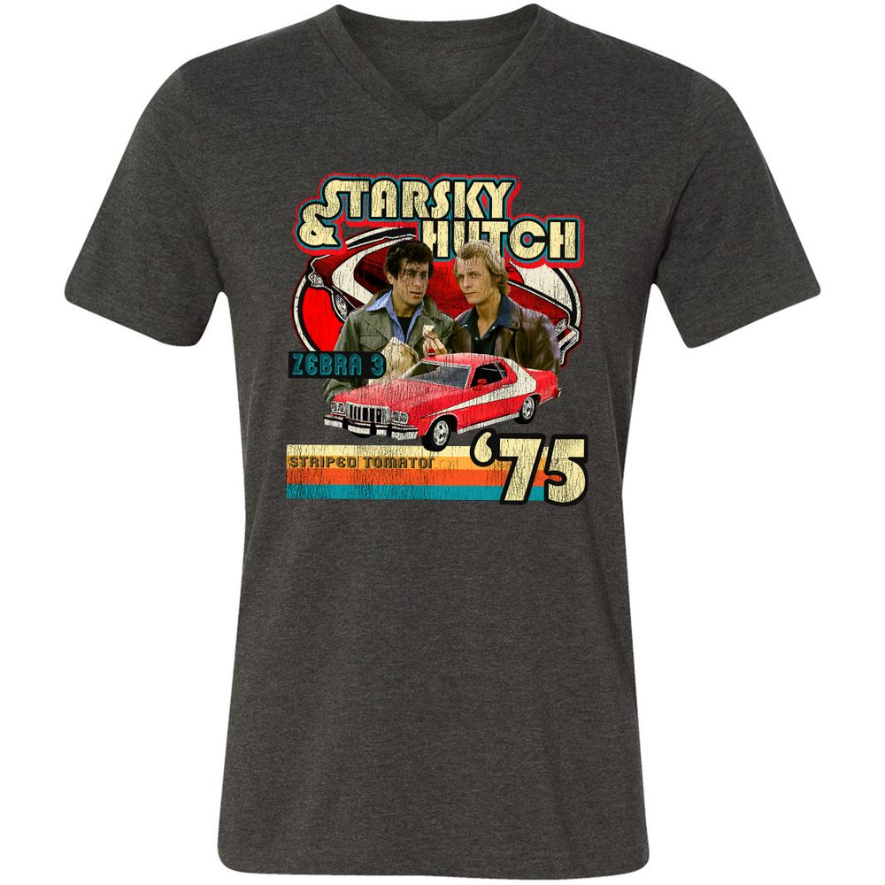 Unisex V-Neck T-Shirt - WKST1ZDU - Dark Grey Heather - 8