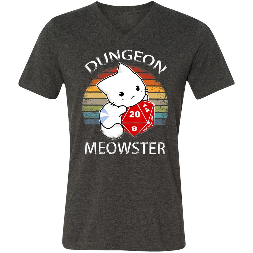 Unisex V-Neck T-Shirt - EVYR9ZHD - Dark Grey Heather - 8