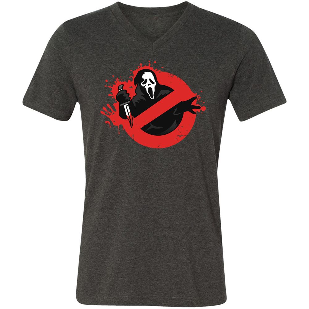 Unisex V-Neck T-Shirt - 1RHA2SAD - Dark Grey Heather - 8
