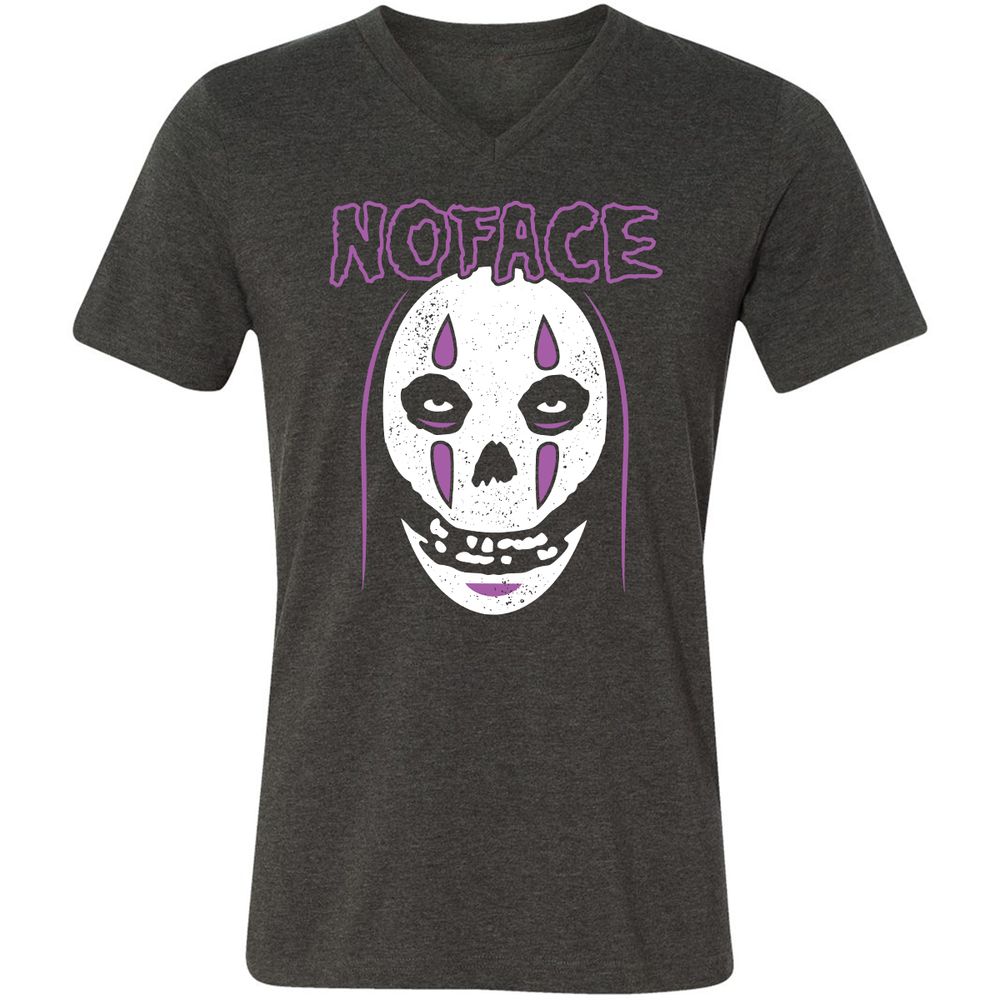 Unisex V-Neck T-Shirt - F66MU6YC - Dark Grey Heather - 8