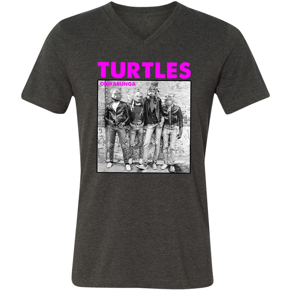 Unisex V-Neck T-Shirt - AZWV2G3V - Dark Grey Heather - 8