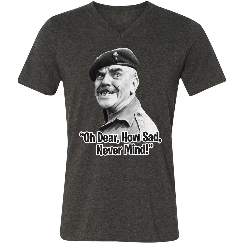 Unisex V-Neck T-Shirt - HNMRFRZ8 - Dark Grey Heather - 8