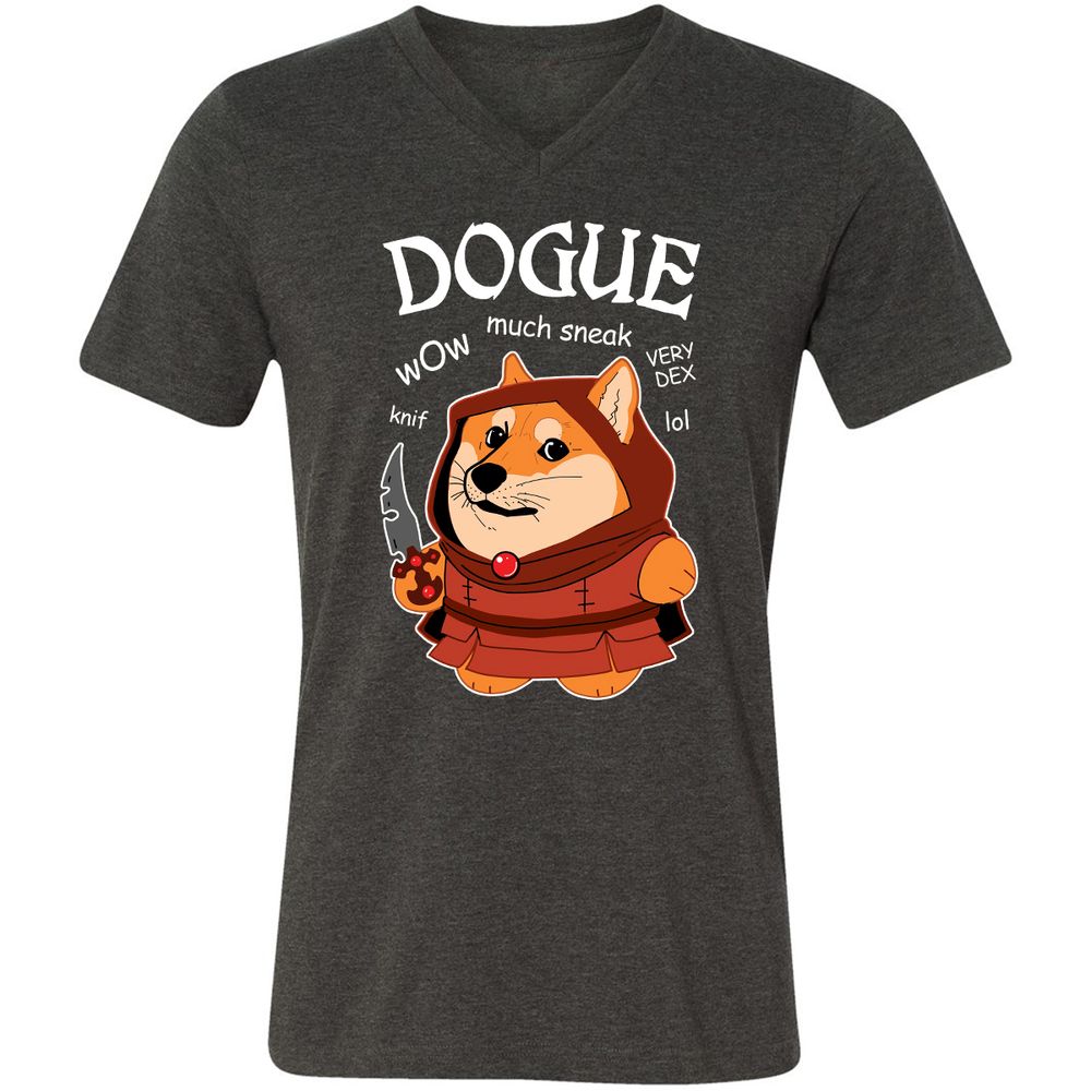 Unisex V-Neck T-Shirt - 7L895PK1 - Dark Grey Heather - 8