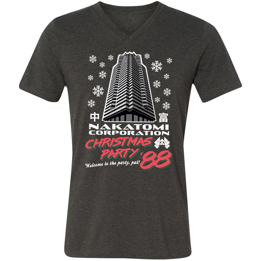 Unisex V-Neck T-Shirt - 8QV2XRD8 - Dark Grey Heather - 8