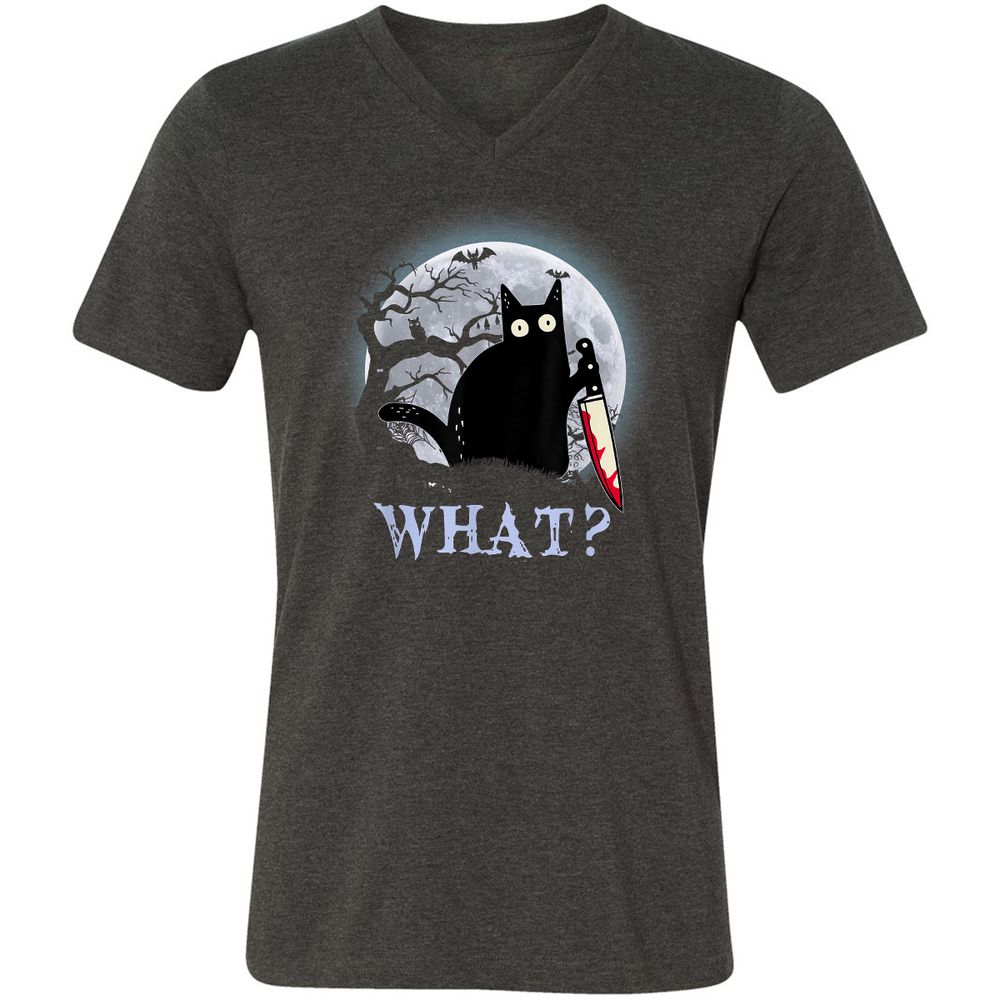 Unisex V-Neck T-Shirt - TD2868K7 - Dark Grey Heather - 8