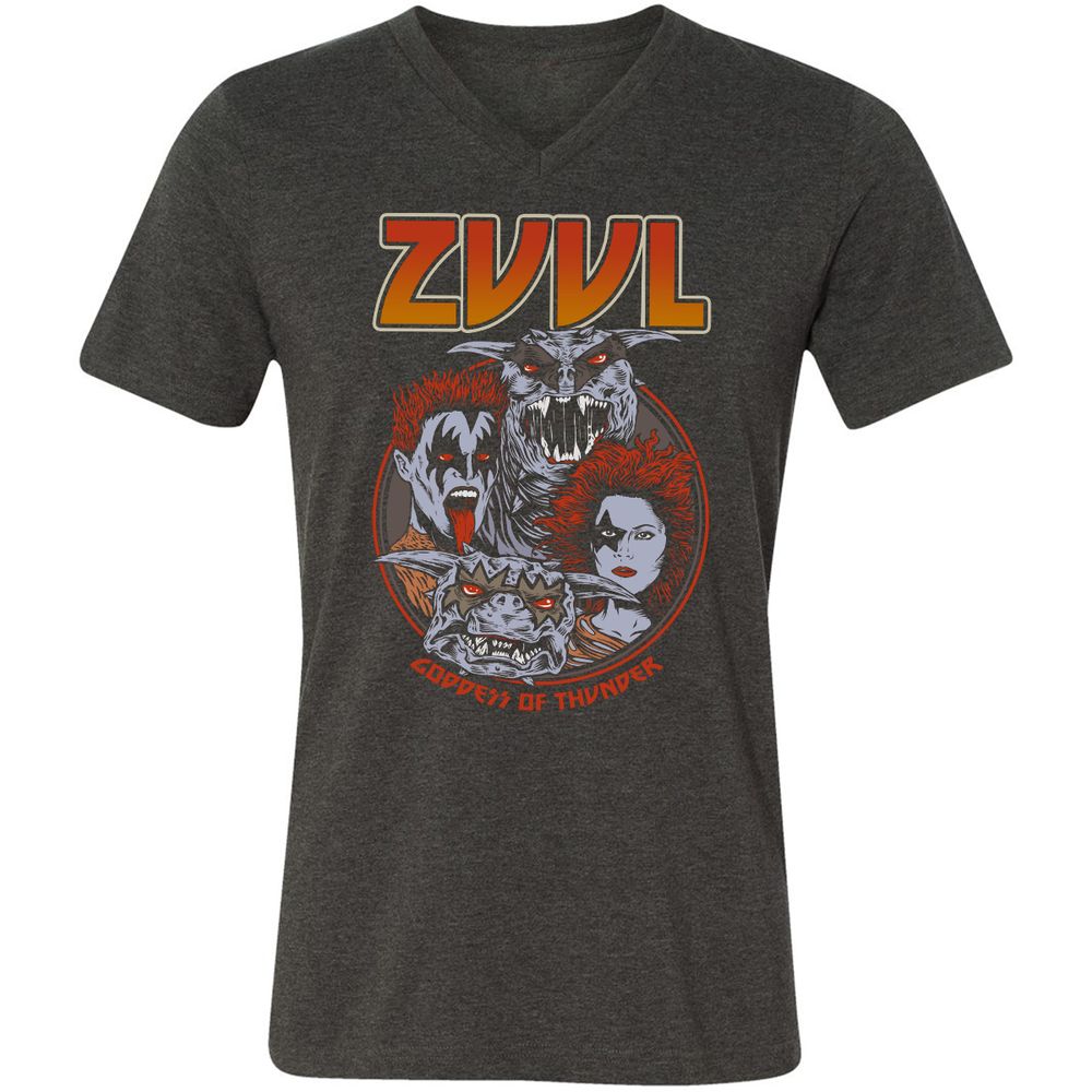 Unisex V-Neck T-Shirt - 3SGQC2ER - Dark Grey Heather - 8