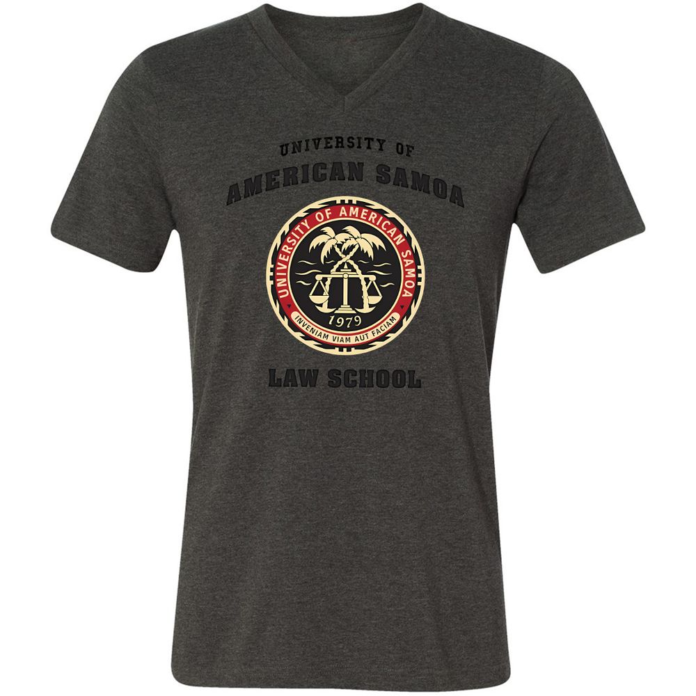 Unisex V-Neck T-Shirt - D454GW7G - Dark Grey Heather - 8