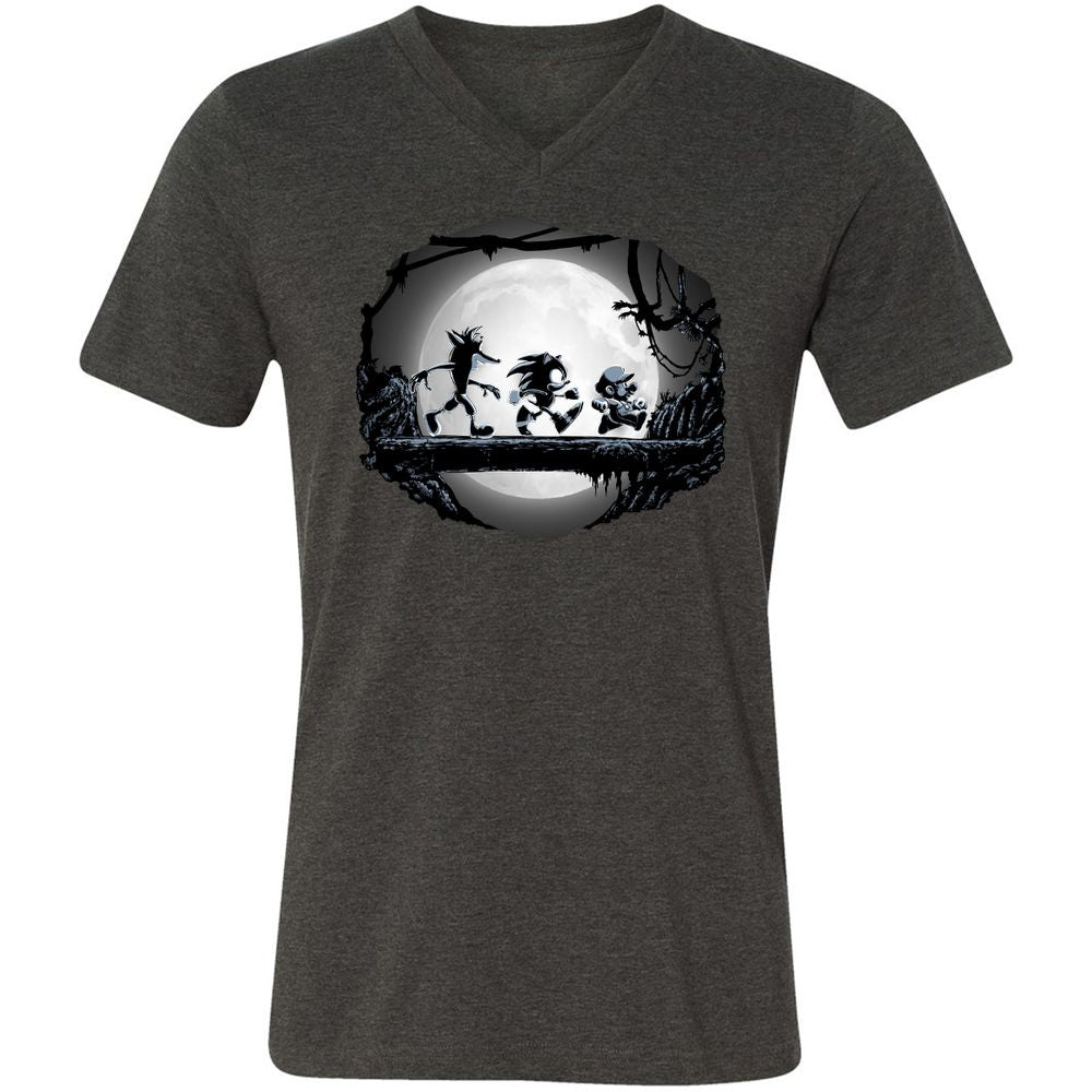 Unisex V-Neck T-Shirt - UA6Z4VUN - Dark Grey Heather - 8
