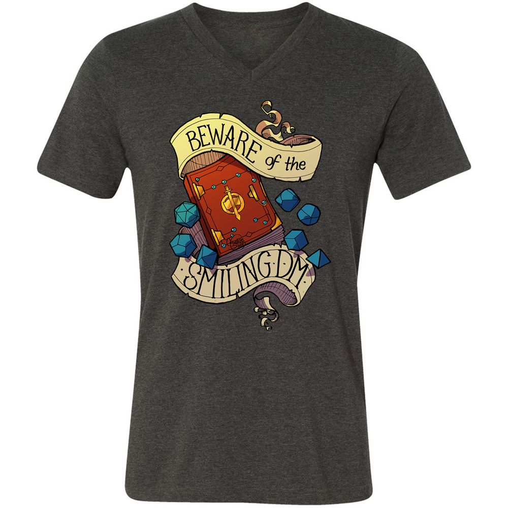 Unisex V-Neck T-Shirt - EFMTYBN7 - Dark Grey Heather - 8