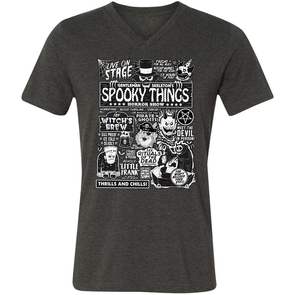 Unisex V-Neck T-Shirt - G9AX6UT9 - Dark Grey Heather - 8