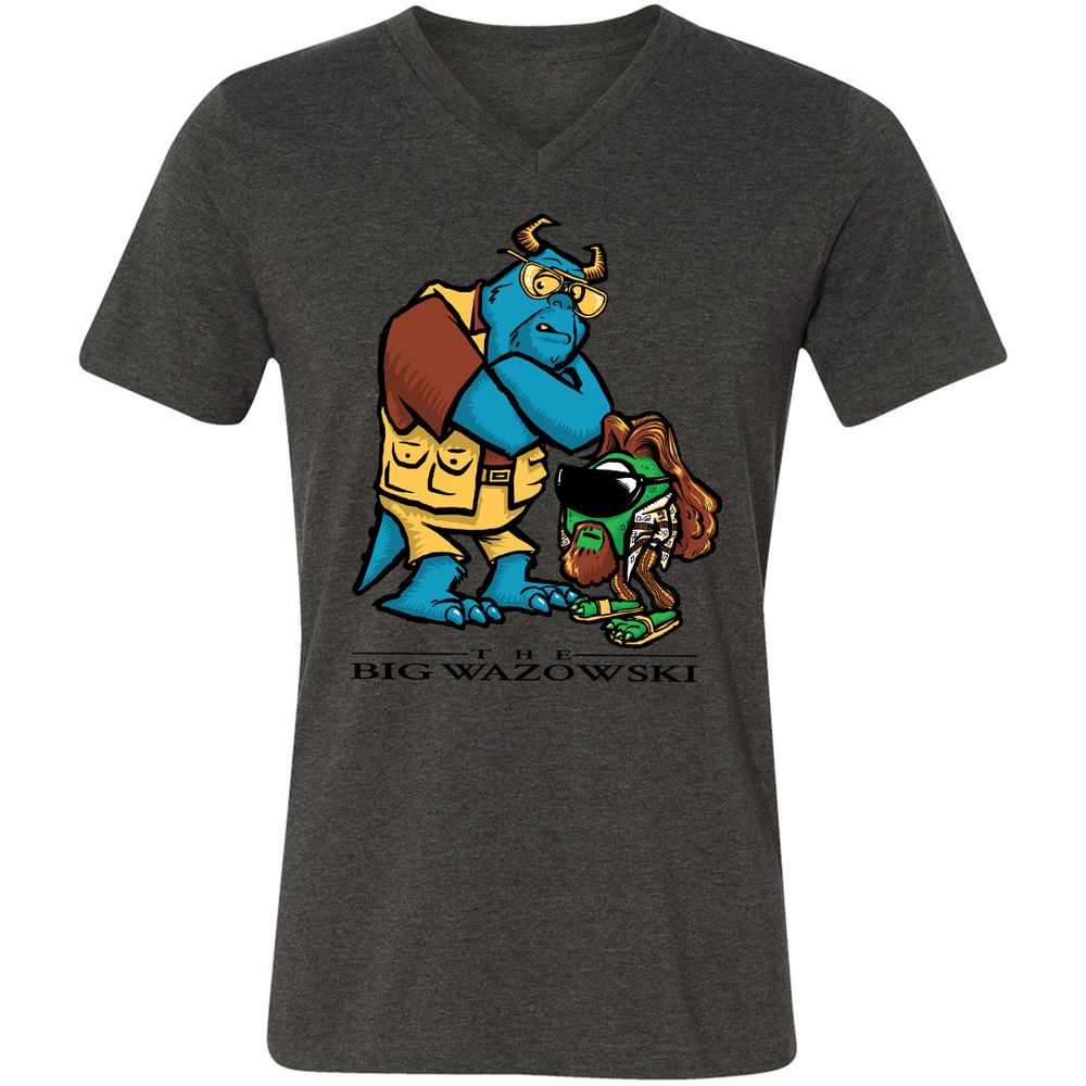 Unisex V-Neck T-Shirt - MWK2U7AQ - Dark Grey Heather - 8