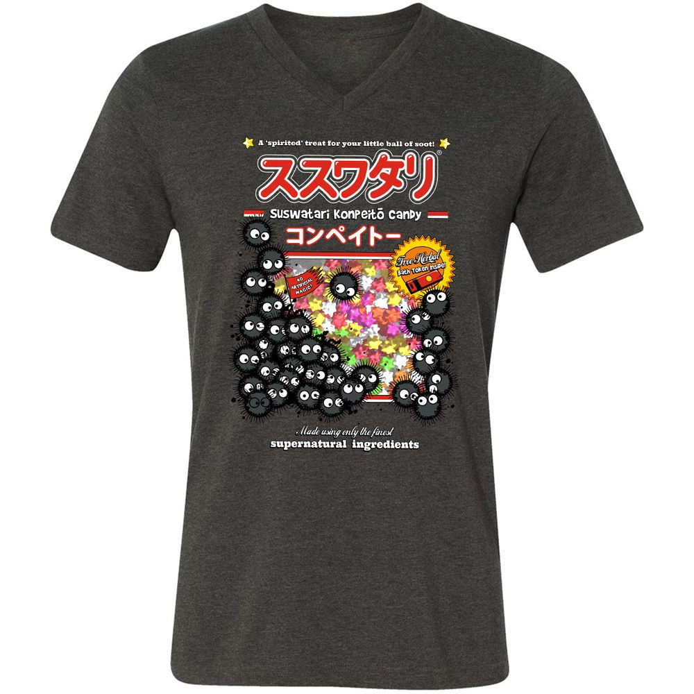 Unisex V-Neck T-Shirt - ZXHU5ZQF - Dark Grey Heather - 8