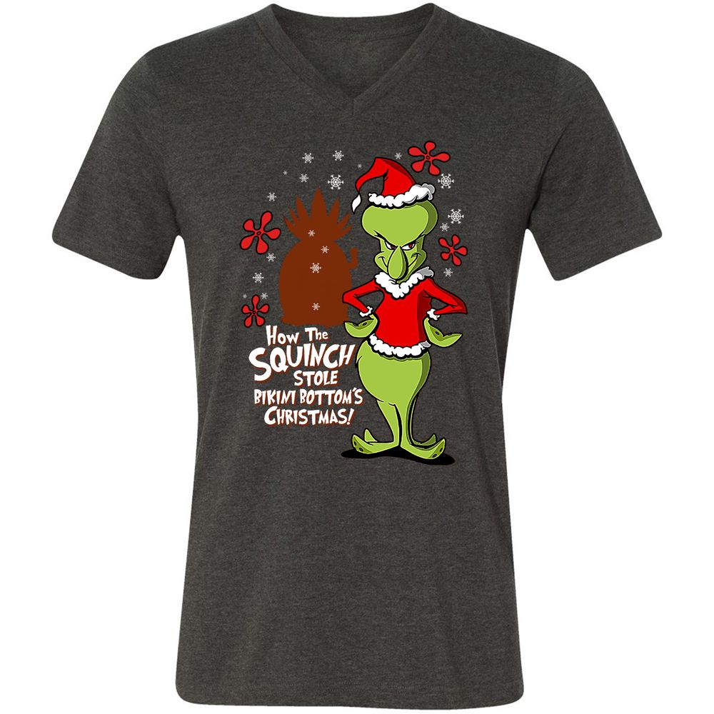 Unisex V-Neck T-Shirt - 8E6YCAYB - Dark Grey Heather - 8