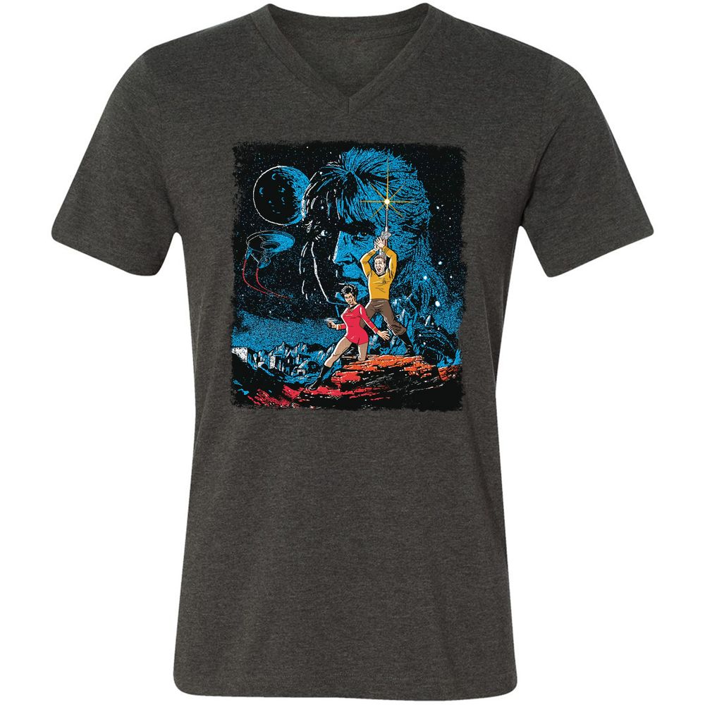 Unisex V-Neck T-Shirt - 2AAR4CUM - Dark Grey Heather - 8