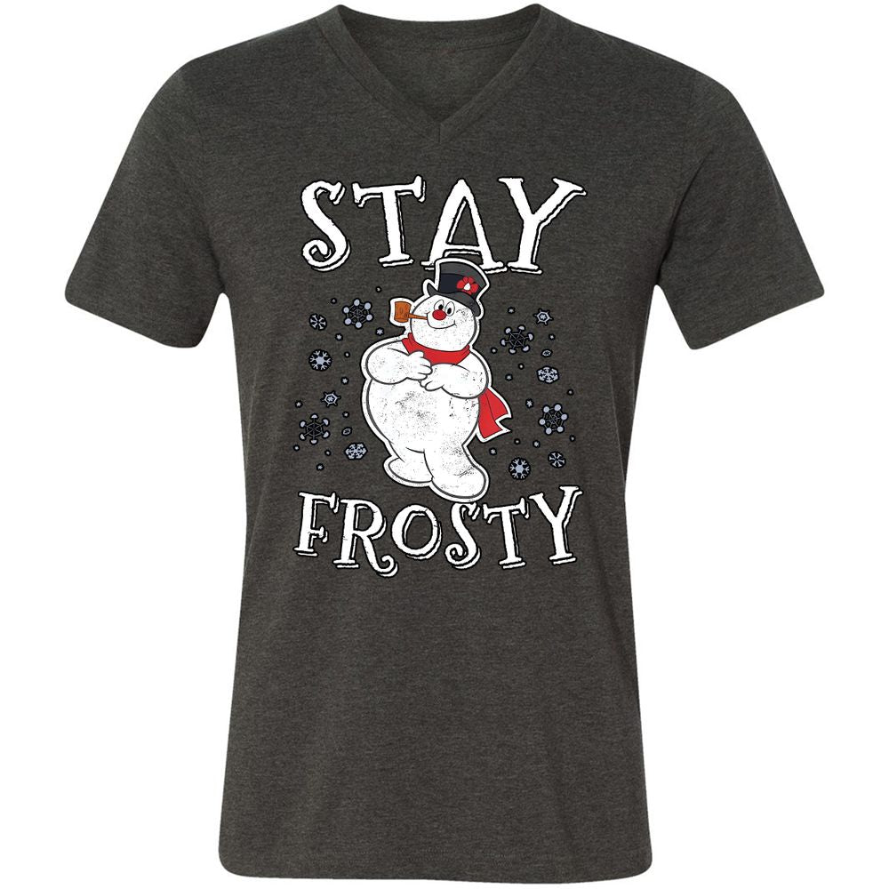 Unisex V-Neck T-Shirt - T5P7LFPJ - Dark Grey Heather - 8