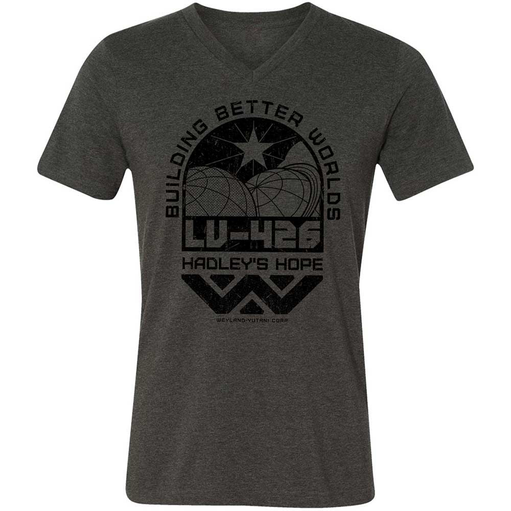 Unisex V-Neck T-Shirt - 49LNVHDF - Dark Grey Heather - 8