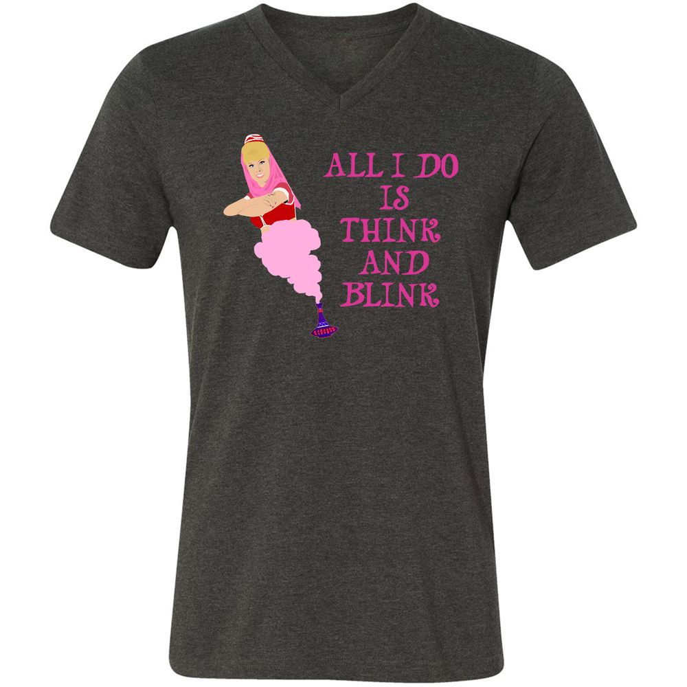 Unisex V-Neck T-Shirt - HYNWL7JP - Dark Grey Heather - 8
