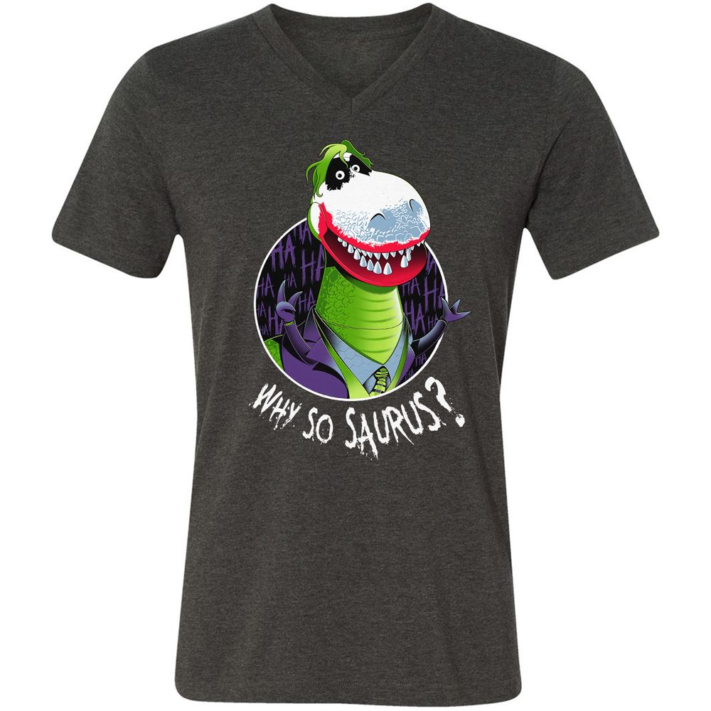 Unisex V-Neck T-Shirt - K9W2TSJ5 - Dark Grey Heather - 8