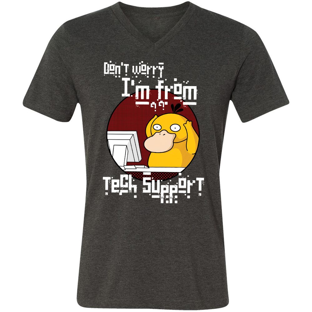 Unisex V-Neck T-Shirt - DV4JXXHJ - Dark Grey Heather - 8