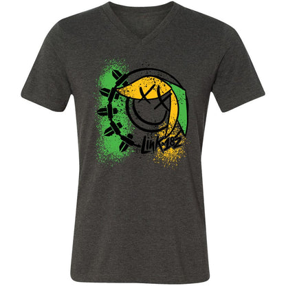 Unisex V-Neck T-Shirt - MLJNNR36 - Dark Grey Heather - 8
