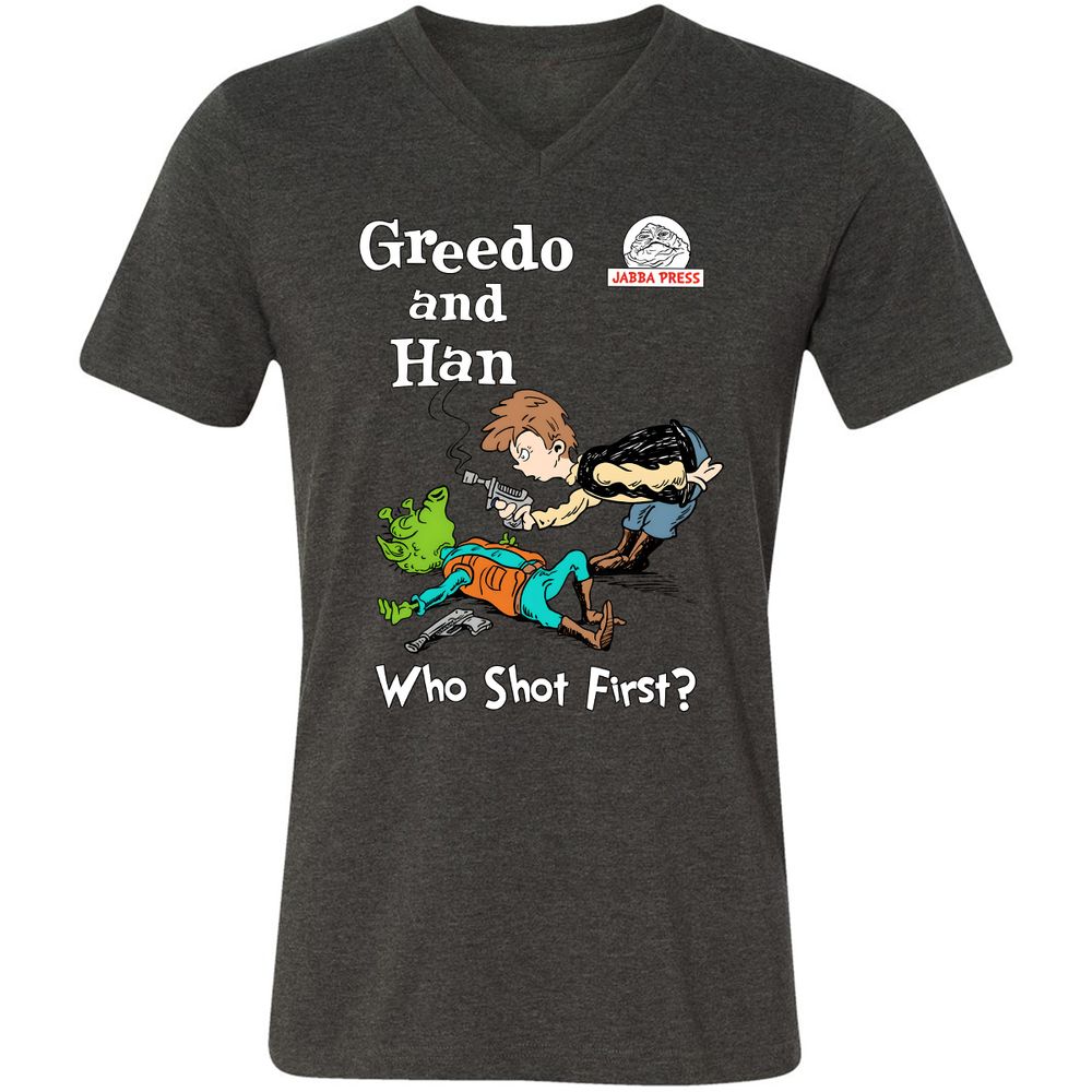 Unisex V-Neck T-Shirt - TGHLAWBE - Dark Grey Heather - 8