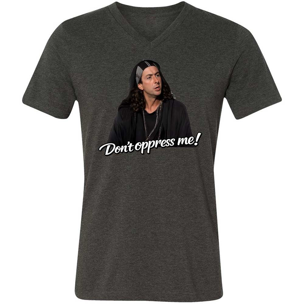 Unisex V-Neck T-Shirt - 6DBA2CCF - Dark Grey Heather - 8