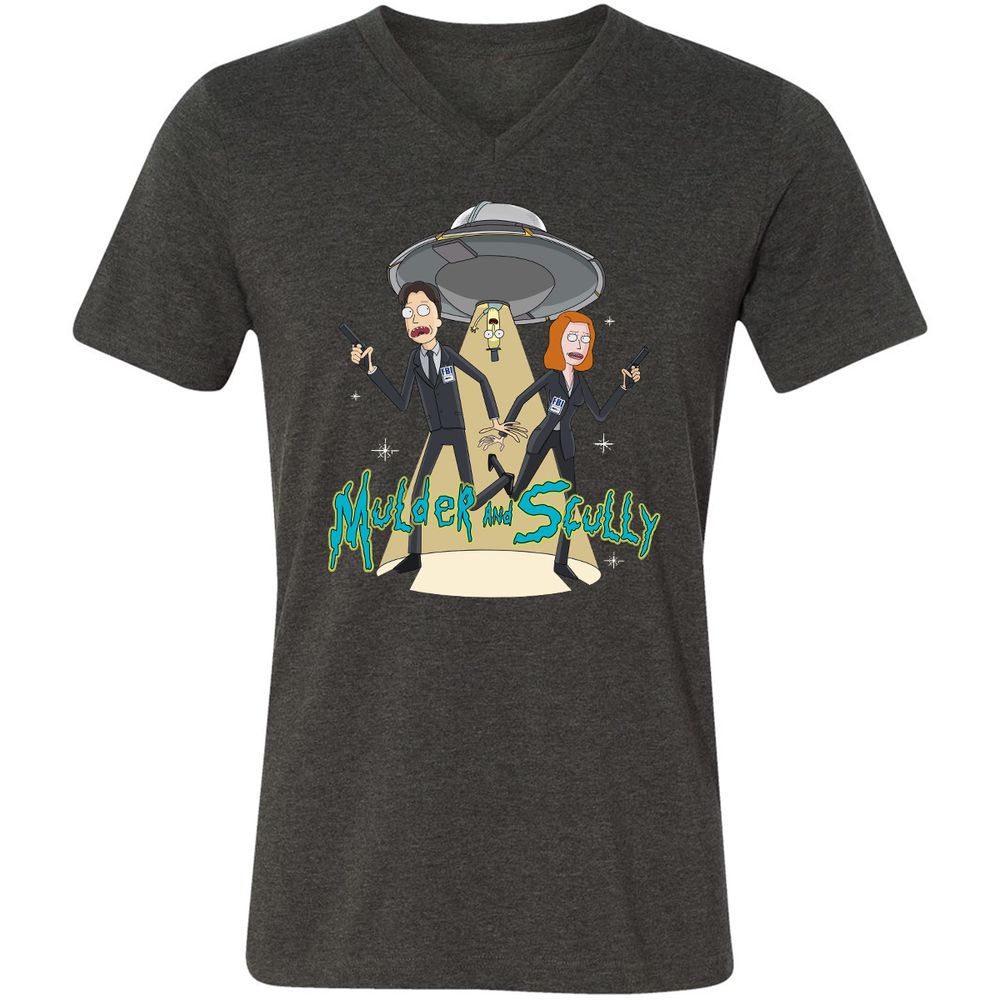 Unisex V-Neck T-Shirt - UBGAG5X2 - Dark Grey Heather - 8