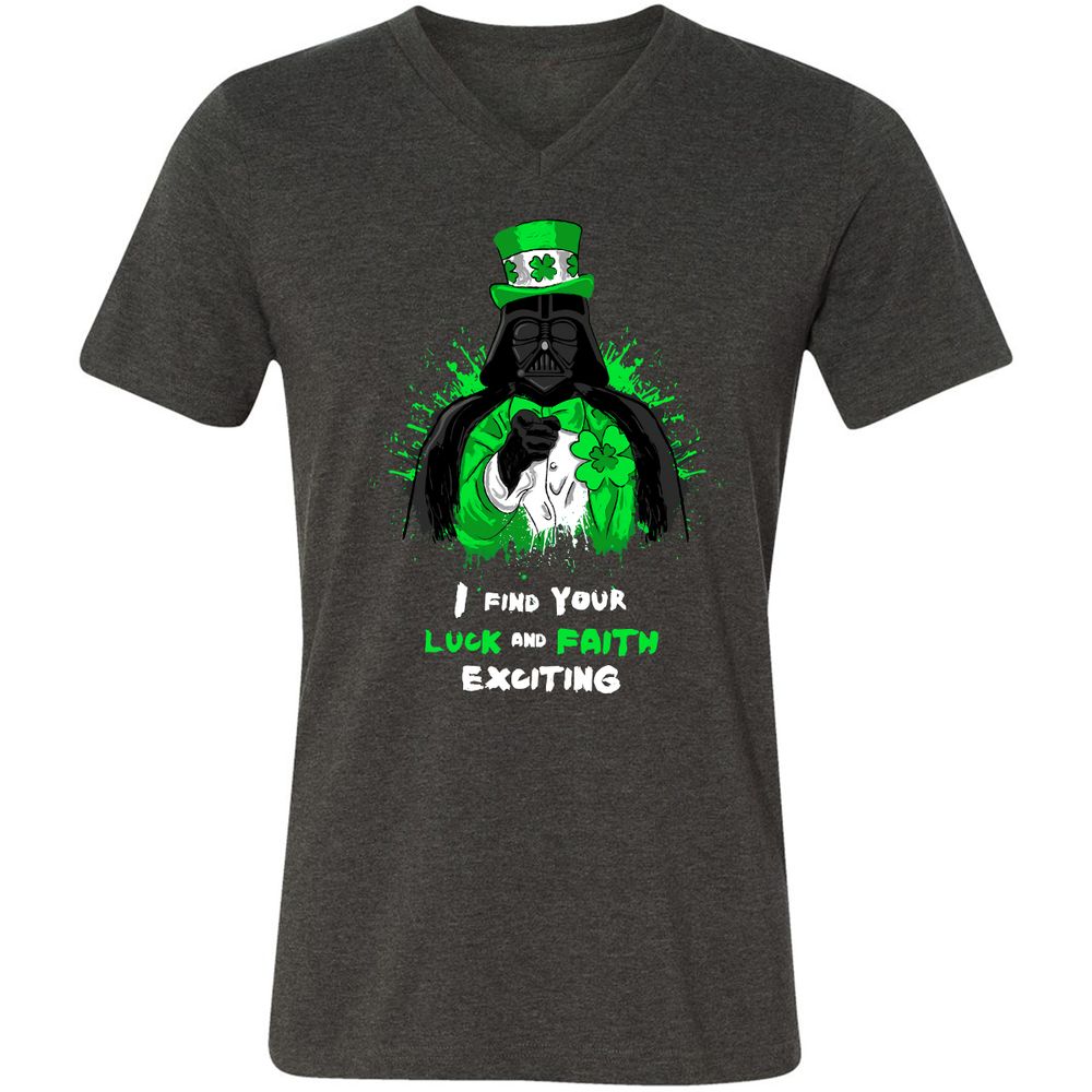 Unisex V-Neck T-Shirt - AVUAW3U3 - Dark Grey Heather - 8