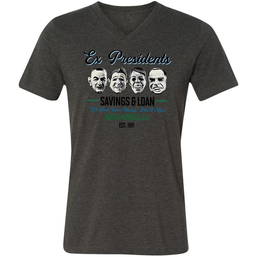 Unisex V-Neck T-Shirt - MLE5JQ85 - Dark Grey Heather - 8