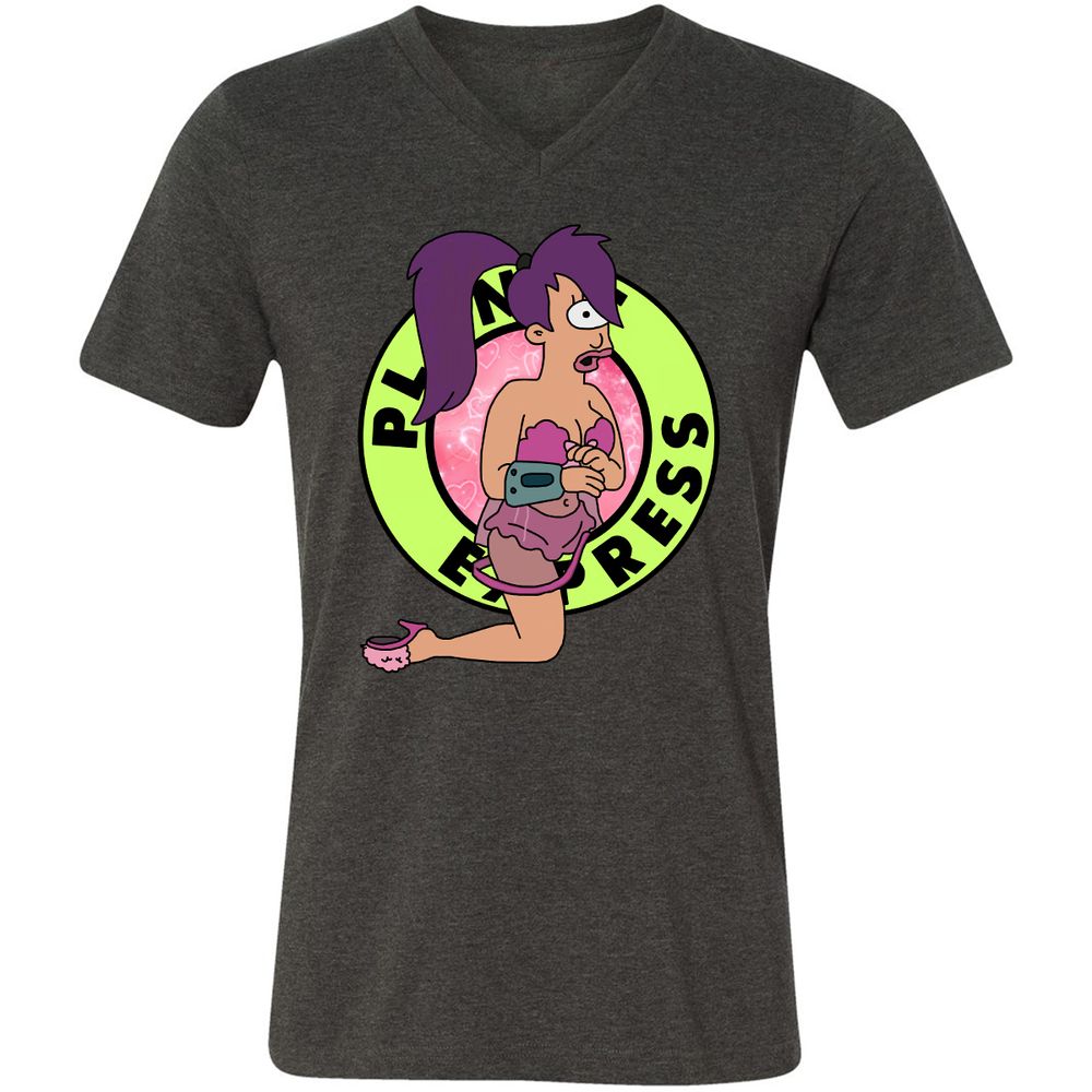 Unisex V-Neck T-Shirt - RVX3BEQ6 - Dark Grey Heather - 8