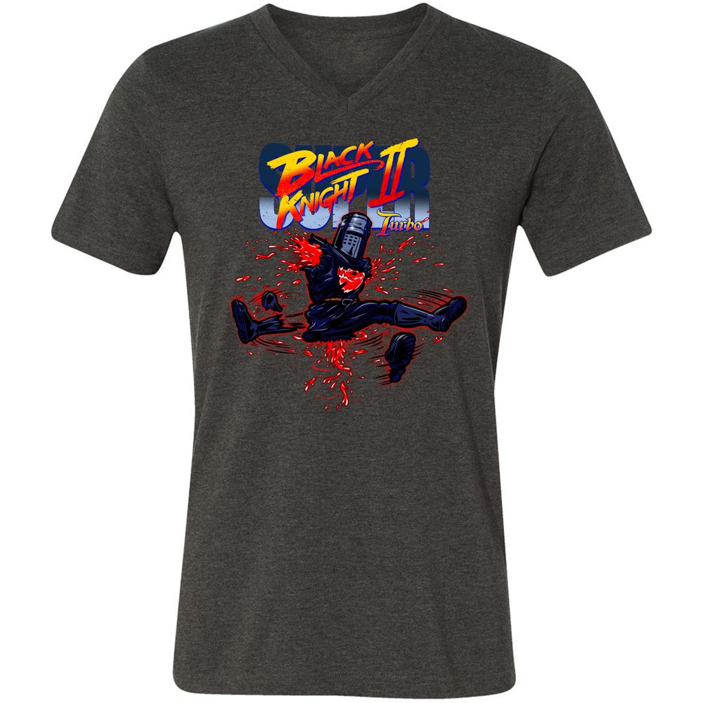 Unisex V-Neck T-Shirt - U71SZC5N - Dark Grey Heather - 8