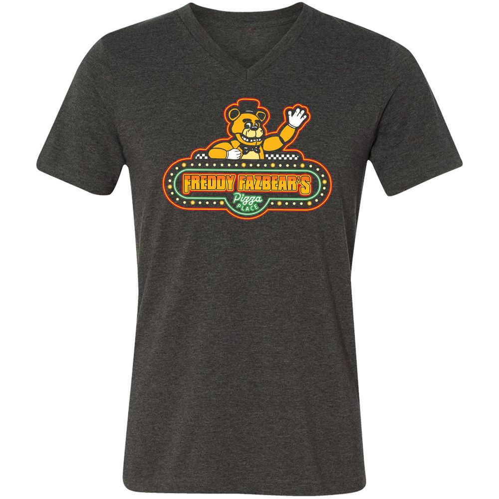 Unisex V-Neck T-Shirt - 1QRD4ADX - Dark Grey Heather - 8