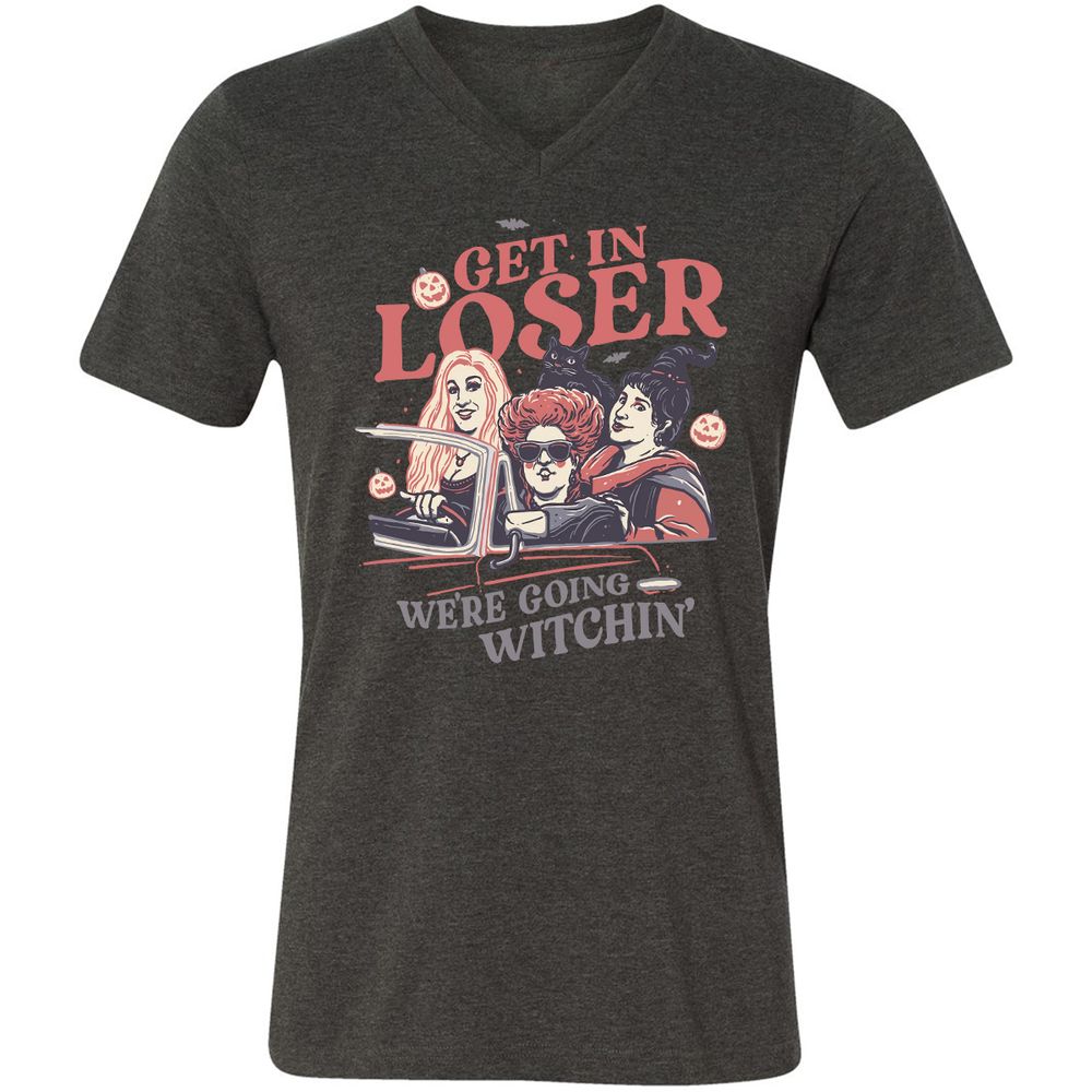 Unisex V-Neck T-Shirt - L7RGBHWS - Dark Grey Heather - 8